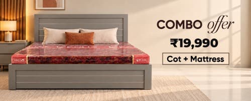 Combo offer: cot and mattress for ₹19,990