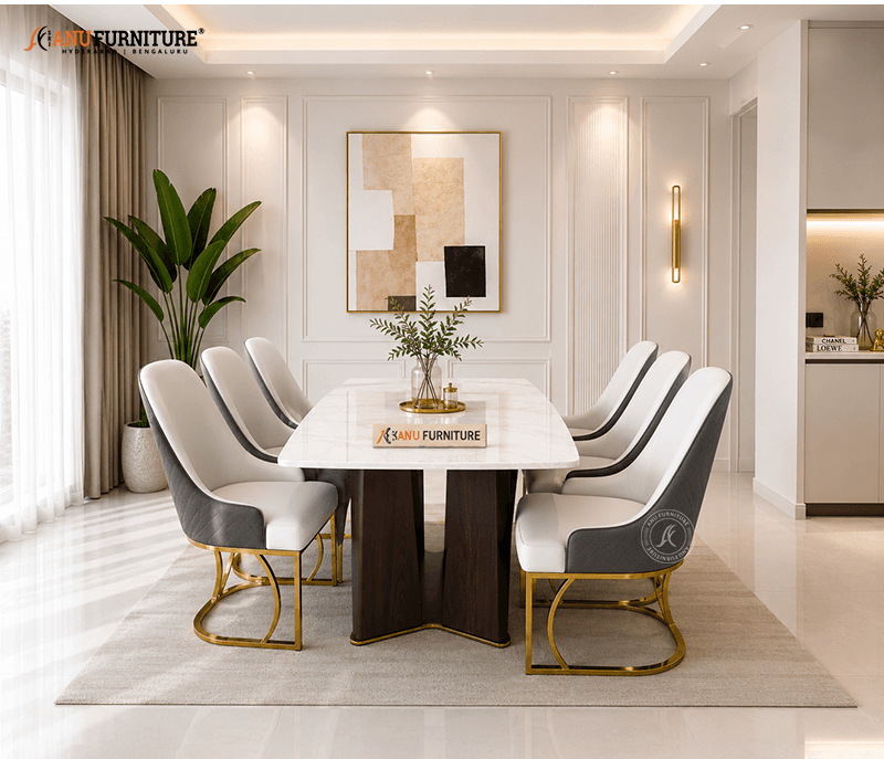 Aurora Marble 6 Seater