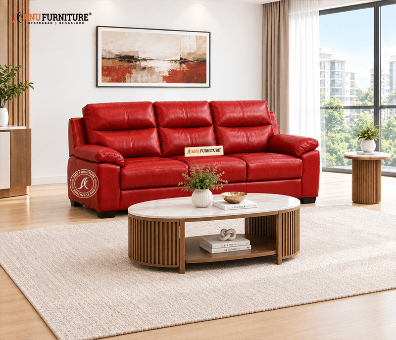 Crimson Red Leather – image 1