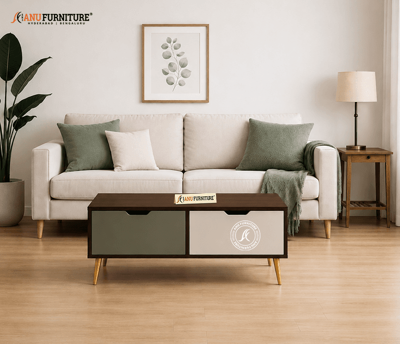 Two Drawer Center Table – image 1